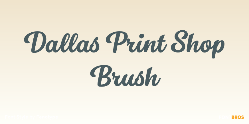 Dallas Print Shop Brush Poster