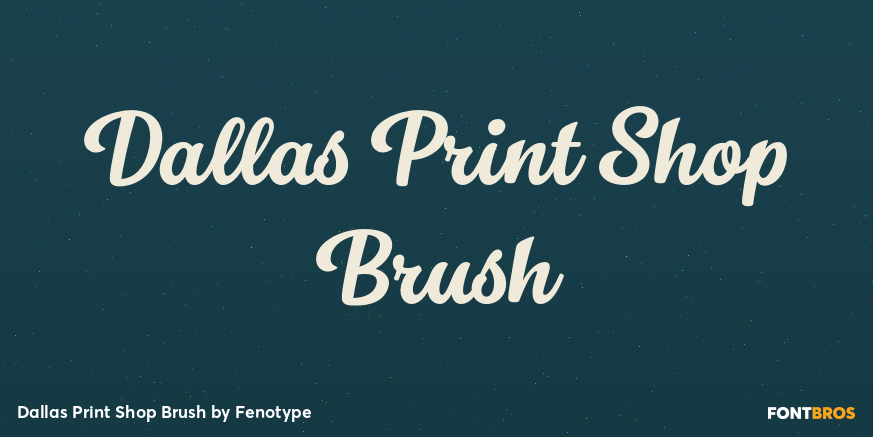 Dallas Print Shop Brush Poster