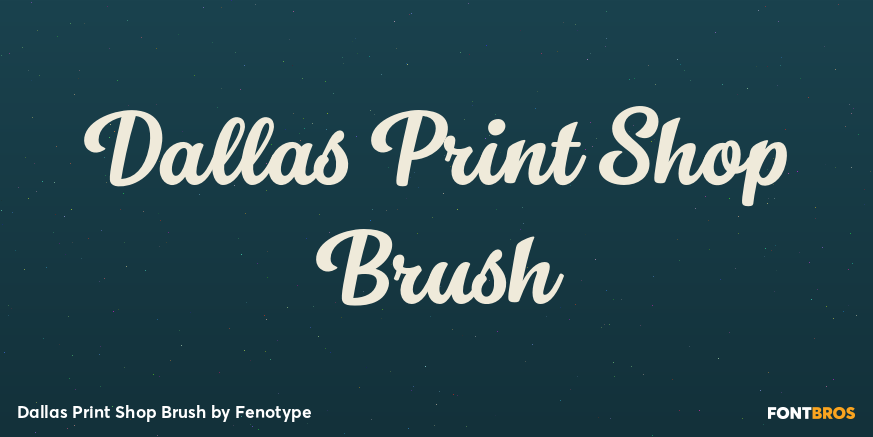 Dallas Print Shop Brush Poster