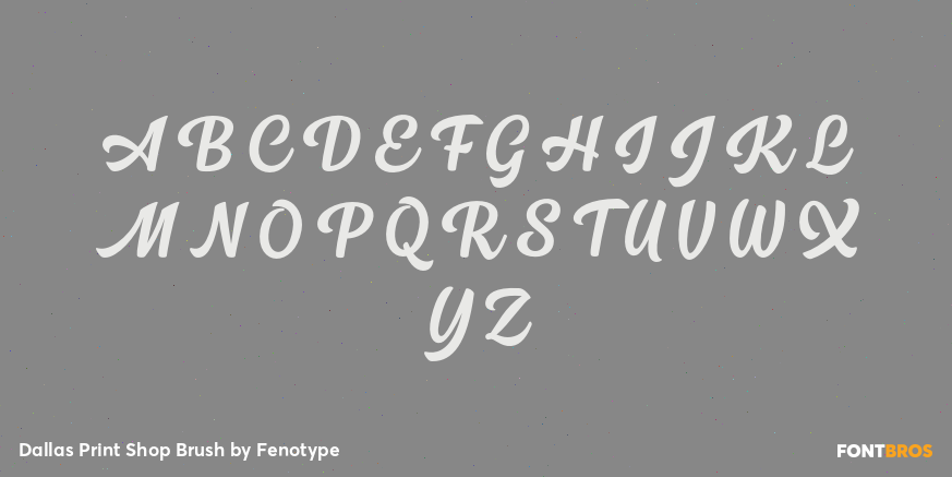 Dallas Print Shop Brush Font Poster #2