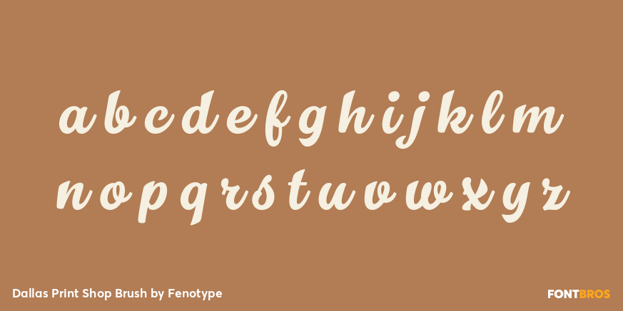 Dallas Print Shop Brush Font Poster #3