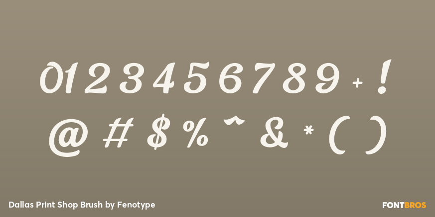 Dallas Print Shop Brush Font Poster #4