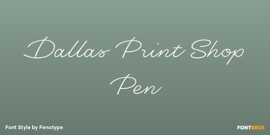 Dallas Print Shop Pen Poster