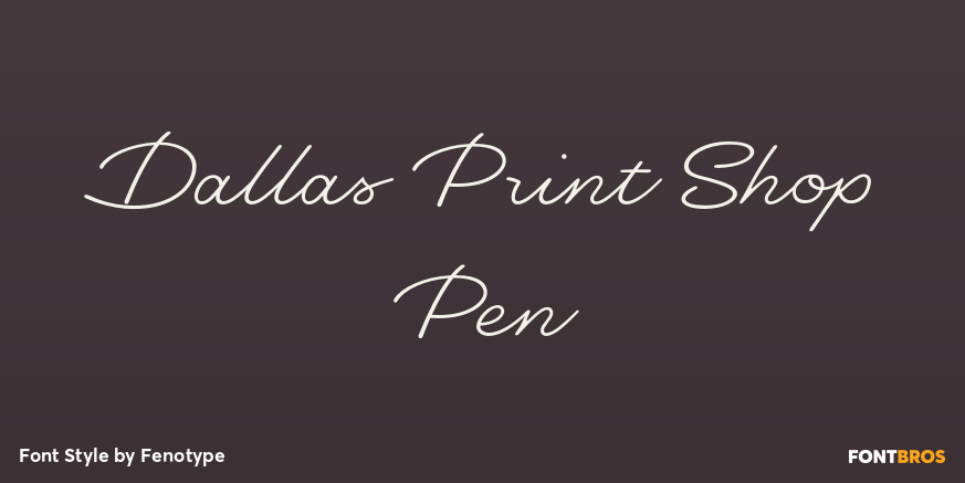 Dallas Print Shop Pen Poster