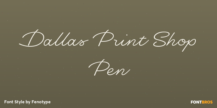 Dallas Print Shop Pen Poster