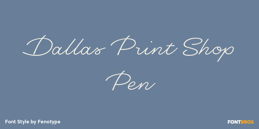 Dallas Print Shop Pen Poster
