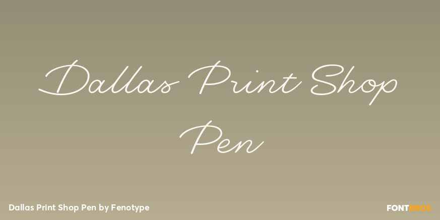 Dallas Print Shop Pen Poster