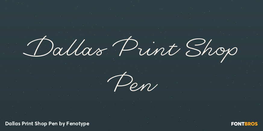 Dallas Print Shop Pen Poster