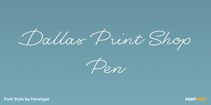 Dallas Print Shop Pen Poster