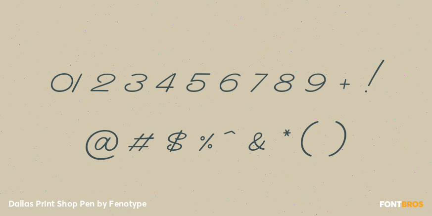 Dallas Print Shop Pen Font Poster #1