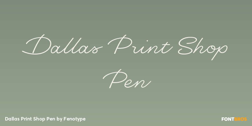 Dallas Print Shop Pen Poster