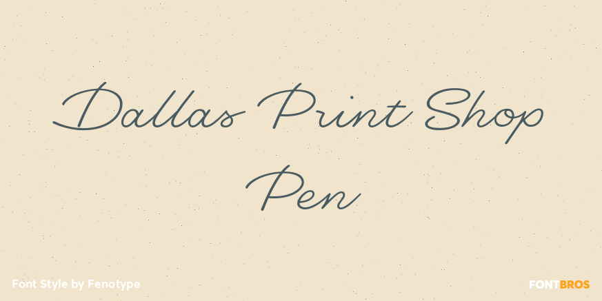 Dallas Print Shop Pen Poster