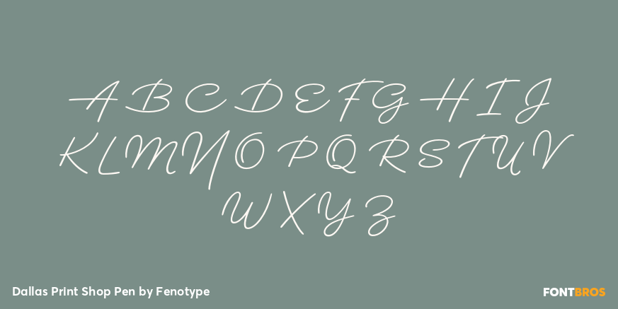 Dallas Print Shop Pen Font Poster #2