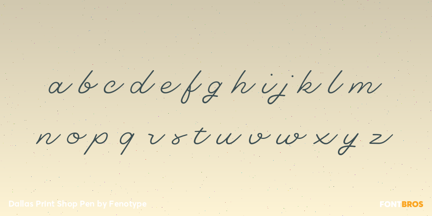 Dallas Print Shop Pen Font Poster #3
