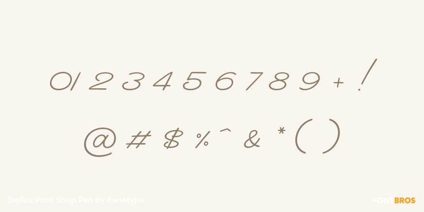 Dallas Print Shop Pen Font Poster #4