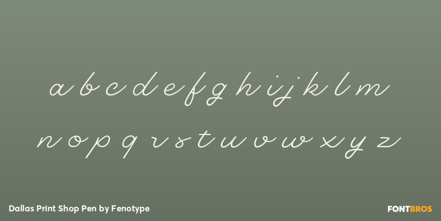 Dallas Print Shop Pen Font Poster #1