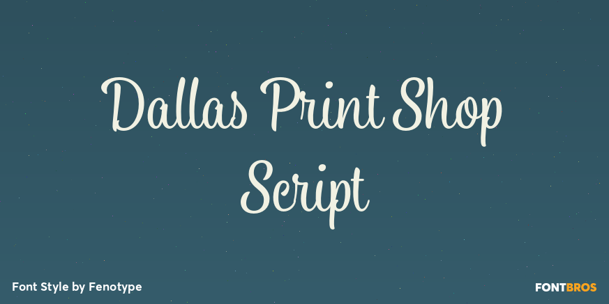 Dallas Print Shop Script Poster