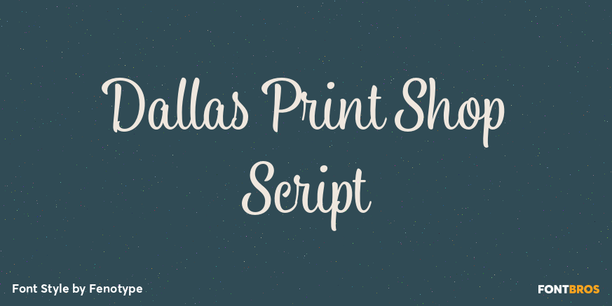 Dallas Print Shop Script Poster