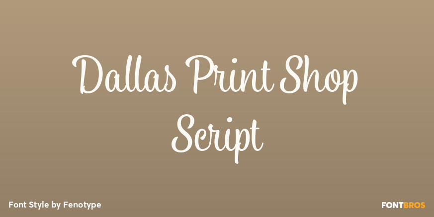 Dallas Print Shop Script Poster
