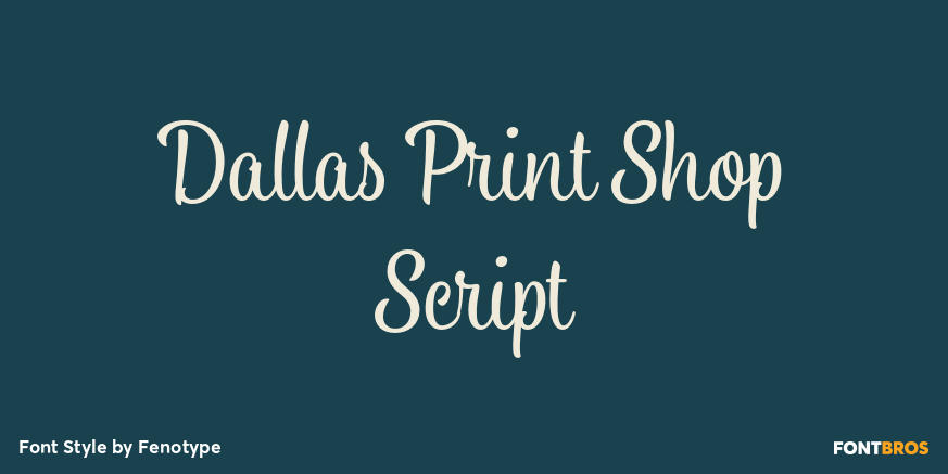 Dallas Print Shop Script Poster