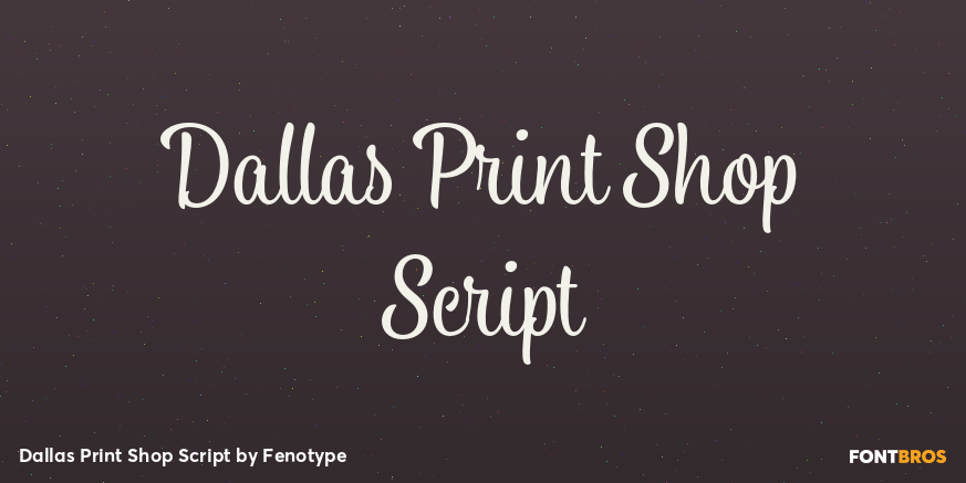 Dallas Print Shop Script Poster