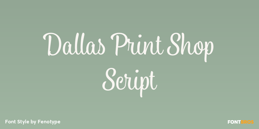 Dallas Print Shop Script Poster