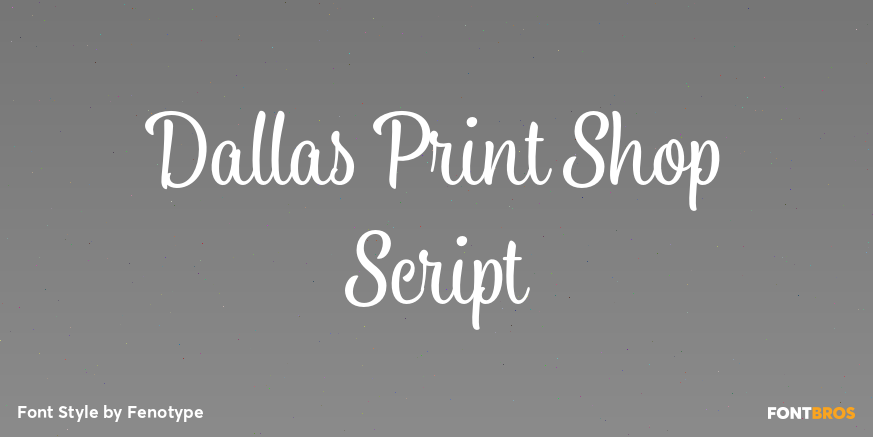 Dallas Print Shop Script Poster