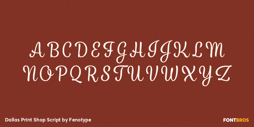 Dallas Print Shop Script Font Poster #2