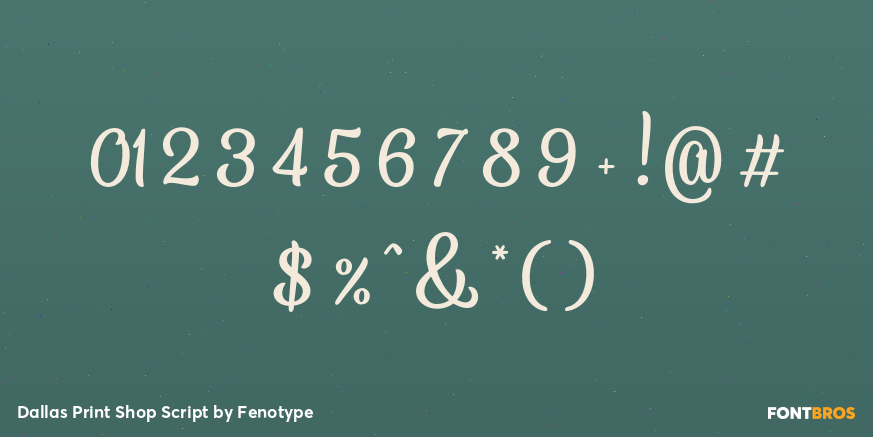 Dallas Print Shop Script Font Poster #4