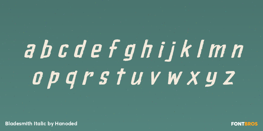 Bladesmith Italic Font Poster #3