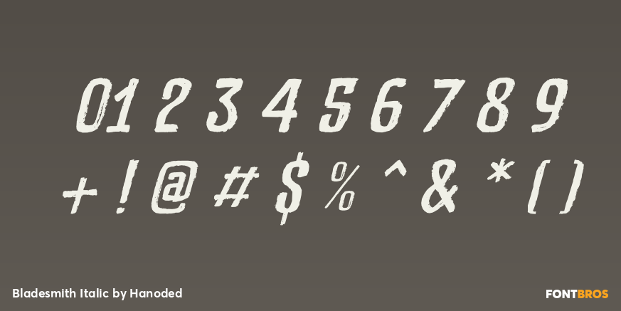 Bladesmith Italic Font Poster #4