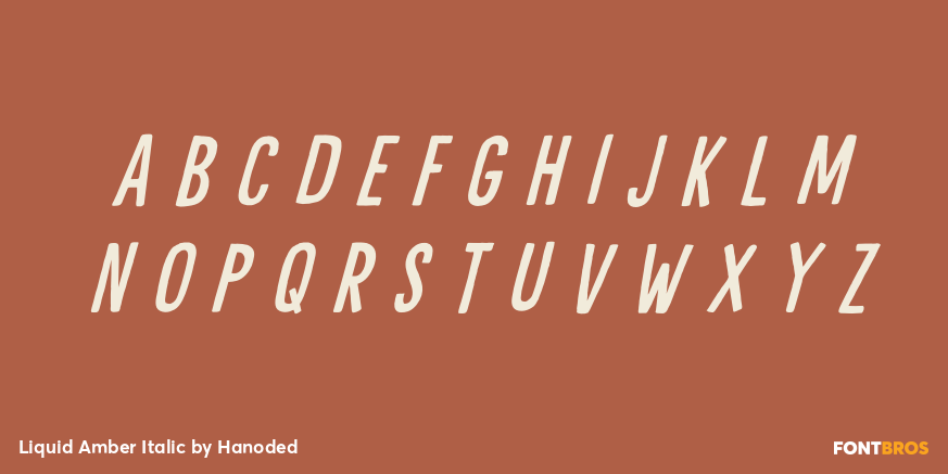 Liquid Amber Italic Font Poster #3