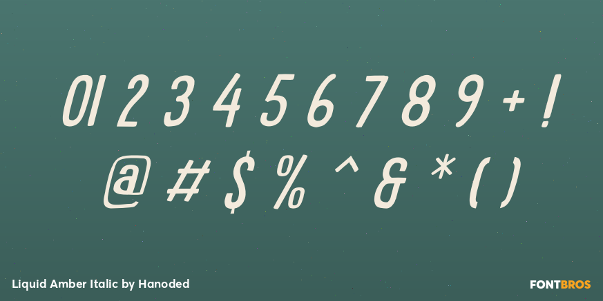 Liquid Amber Italic Font Poster #4