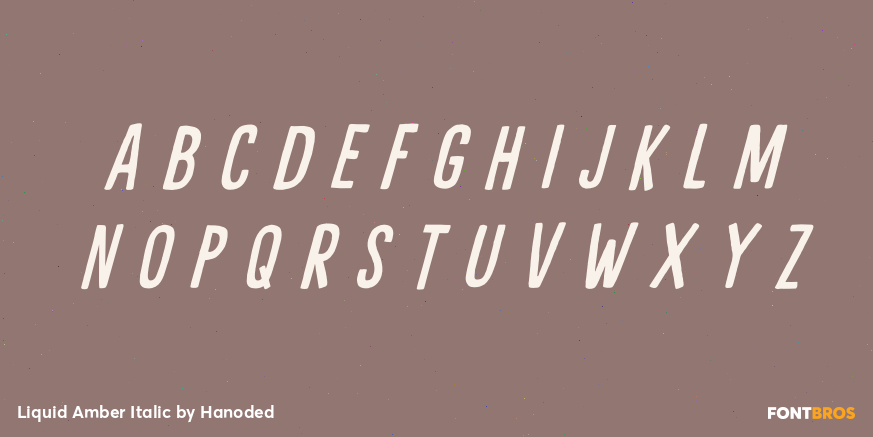 Liquid Amber Italic Font Poster #2