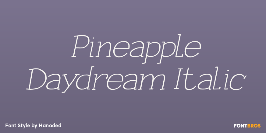 Pineapple Daydream Italic Poster