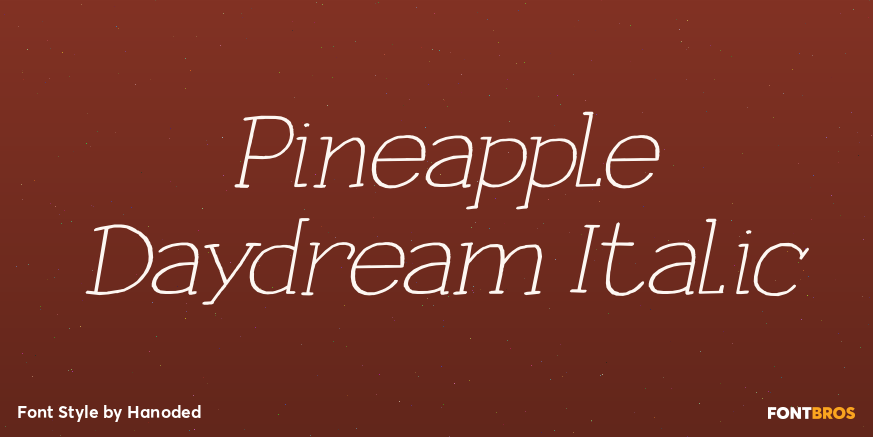 Pineapple Daydream Italic Poster