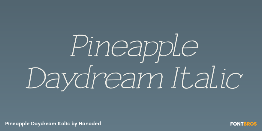 Pineapple Daydream Italic Poster