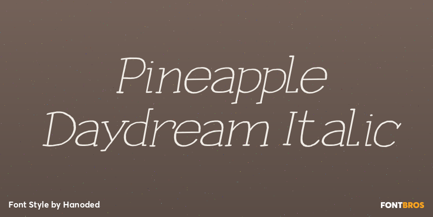 Pineapple Daydream Italic Poster