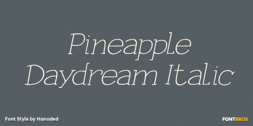 Pineapple Daydream Italic Poster