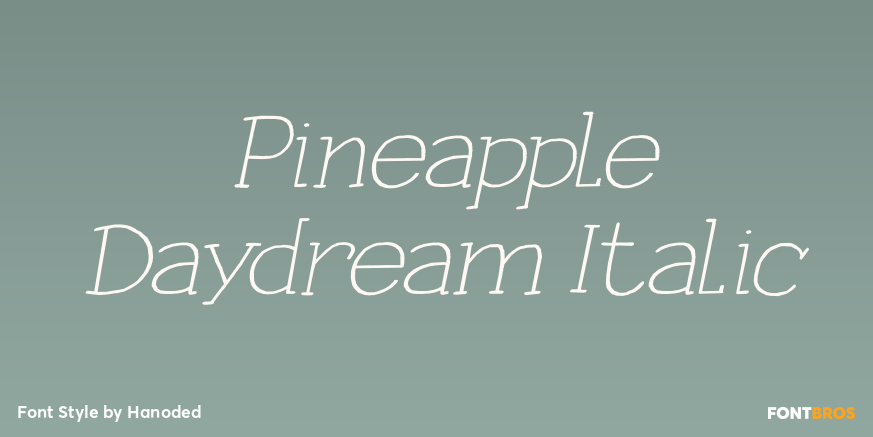 Pineapple Daydream Italic Poster