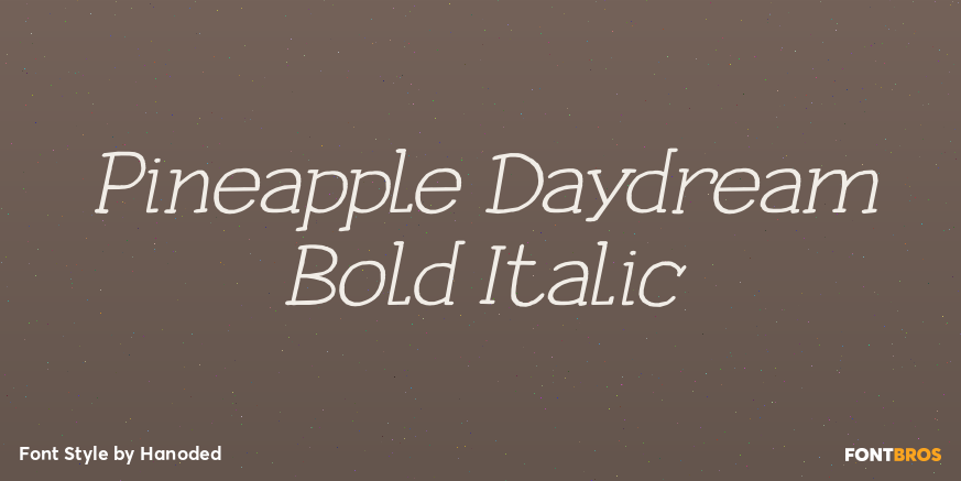 Pineapple Daydream Bold Italic Poster