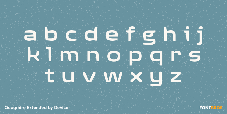 Quagmire Extended Font Poster #3