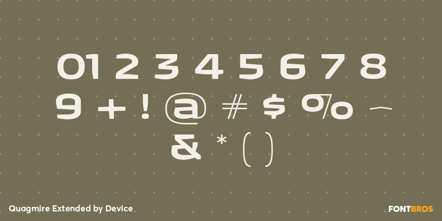 Quagmire Extended Font Poster #4