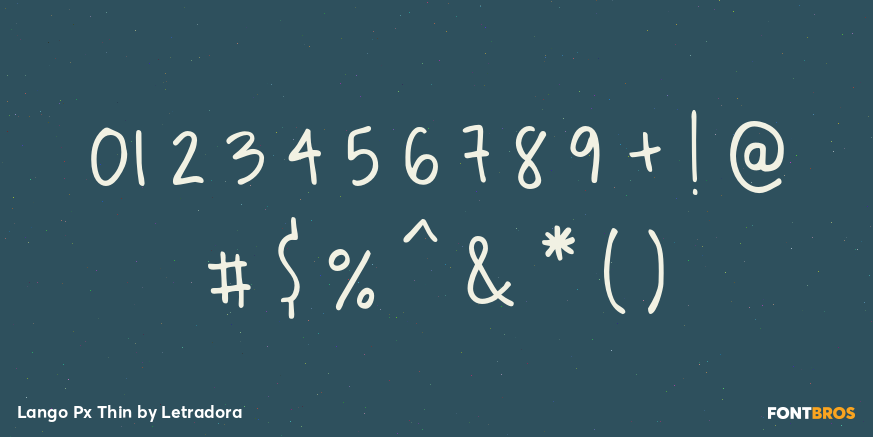 Lango Px Thin Font Poster #4