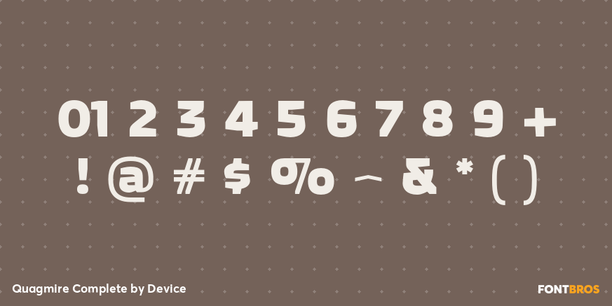 Quagmire Complete Font Poster #1