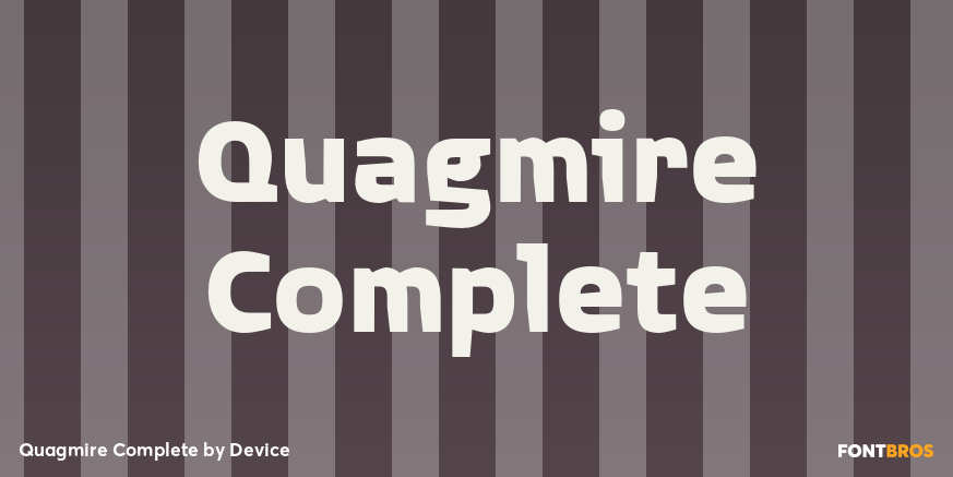 Quagmire Complete Font Poster #1