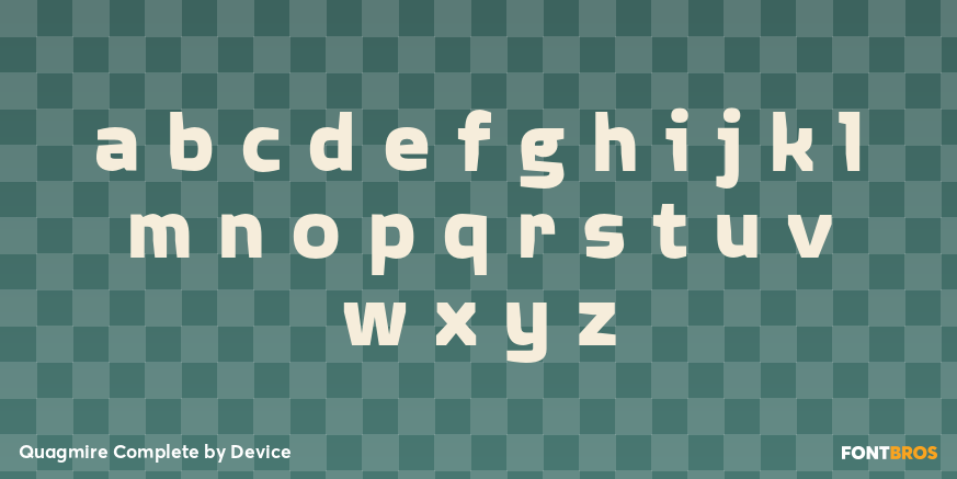 Quagmire Complete Font Poster #3
