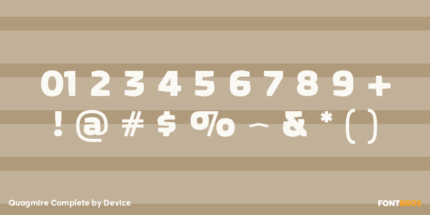 Quagmire Complete Font Poster #4