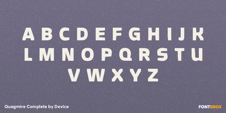 Quagmire Complete Font Poster #1