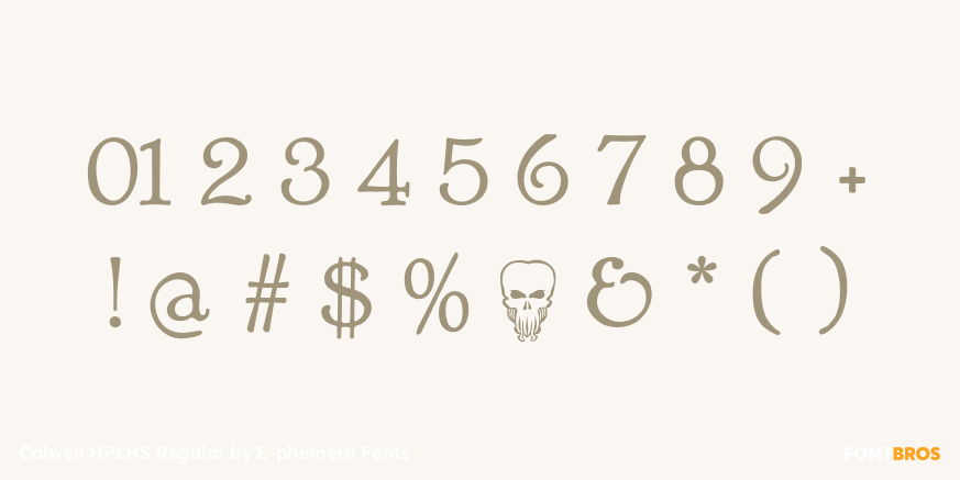 Colwell HPLHS Regular Font Poster #1